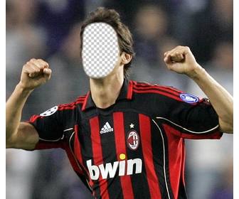 fotomontaggio di kaka maglia milan per mettere vostra faccia