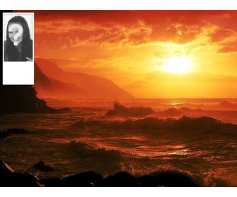sfondo per twitter per mettere tua immagine accanto ad un tramonto nel mare delle hawaii