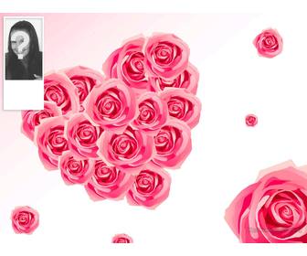 sfondo per twitter dove si puo mettere tua foto sul lato lungo uno sfondo di rose forma di cuore
