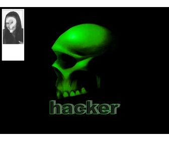 sfondo twitter il hacker testo e teschio cornice per mettere vostra foto