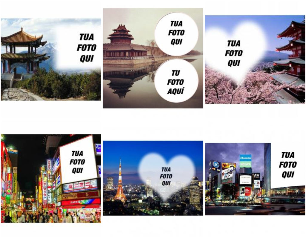 Cartoline di Asia per decorare le vostre foto