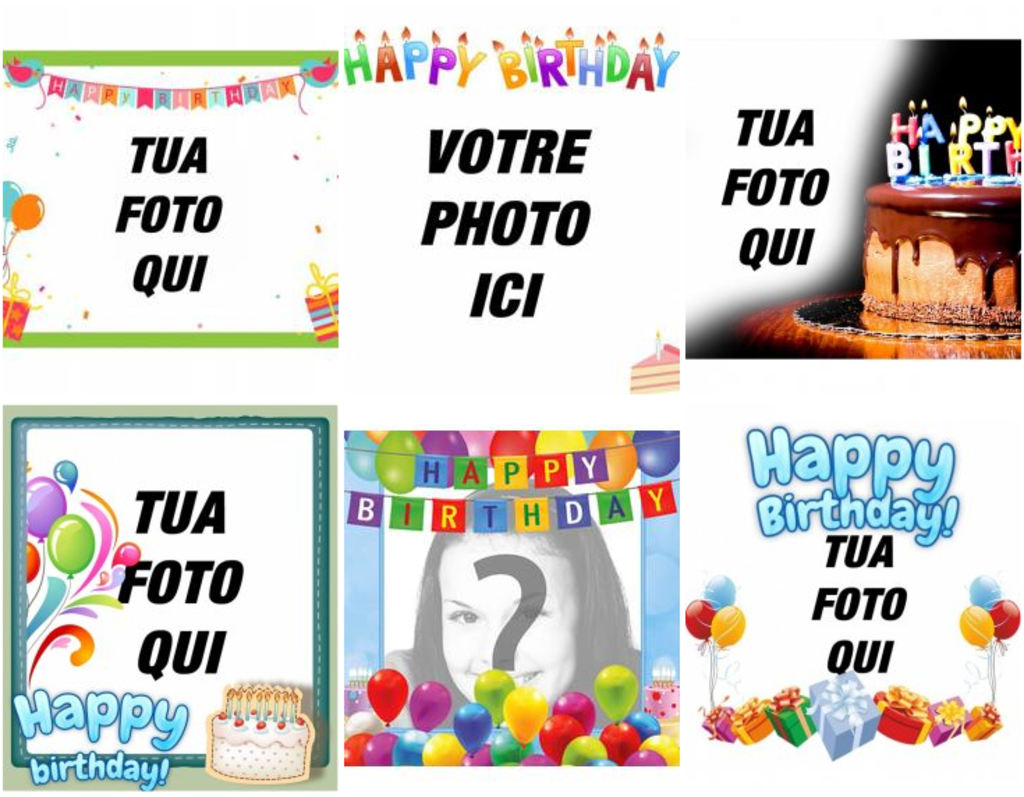 Cartoline di compleanno a che fare con le vostre foto