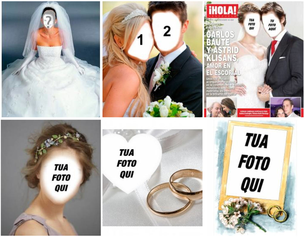 Crea fotomontaggi e carte per matrimoni