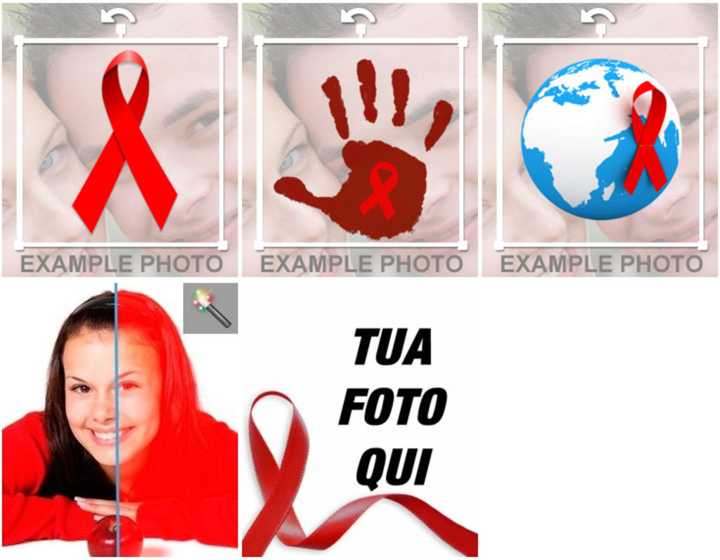Effetti fotografici a sostegno della lotta contro l'AIDS per le tue foto