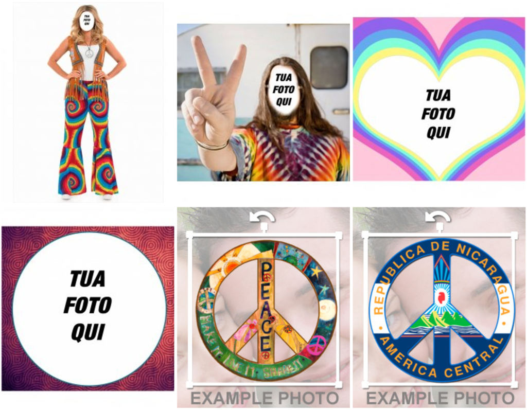 Effetti fotografici di hippies