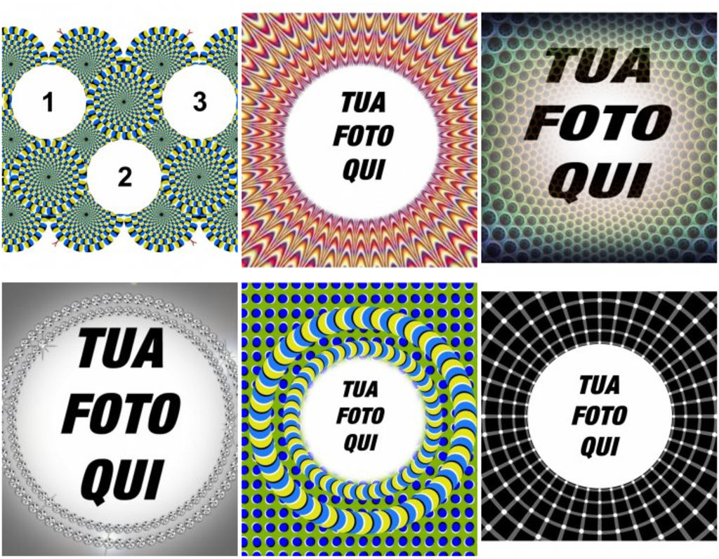effetti fotografici originali e cornici di illusioni ottiche