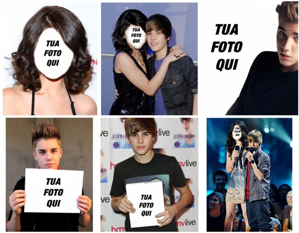 Fare fotomontaggi con Justin Bieber e la tua foto