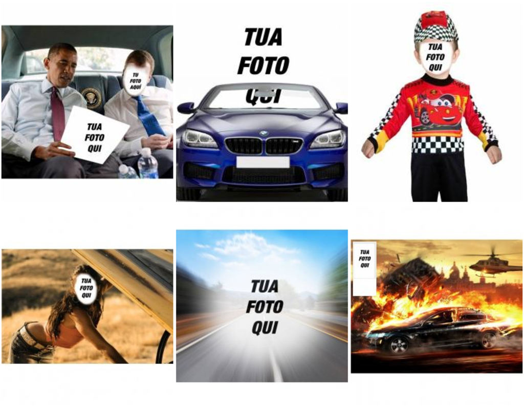 Fotomontaggi di automobili gratuito e on-line