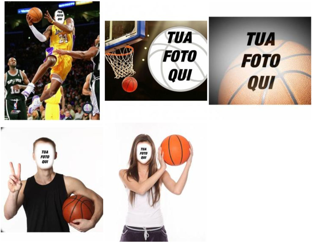 Fotomontaggi e collage di pallacanestro