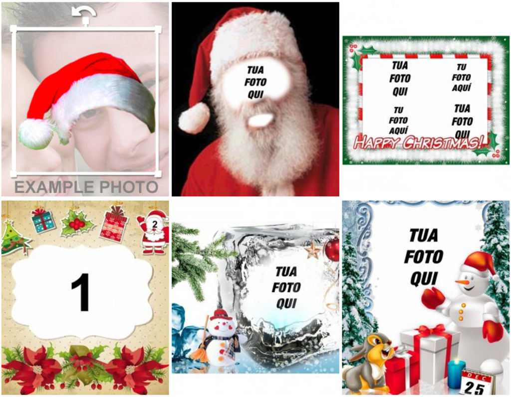 Fotomontaggi e cornici per Natale