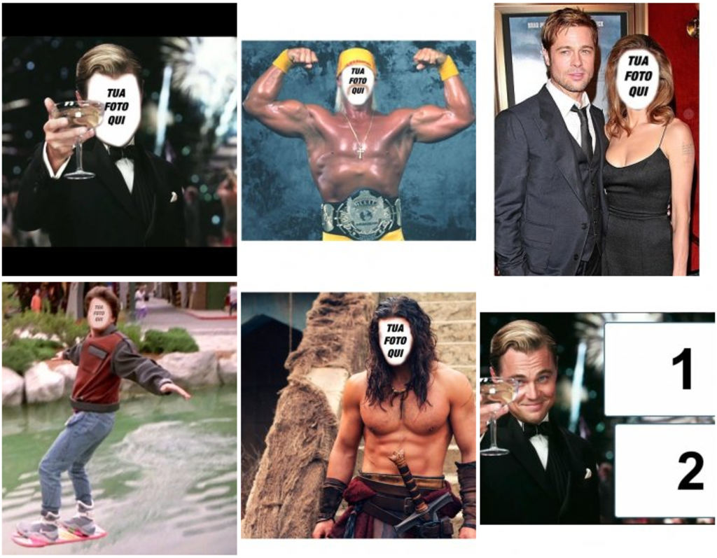 Fotomontaggi con i più famosi attori di Hollywood