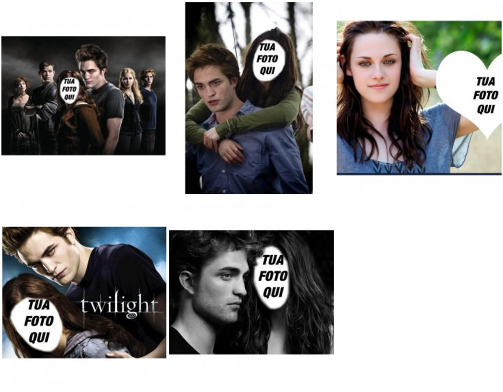 Fotomontaggi con personaggi della saga di Twilight