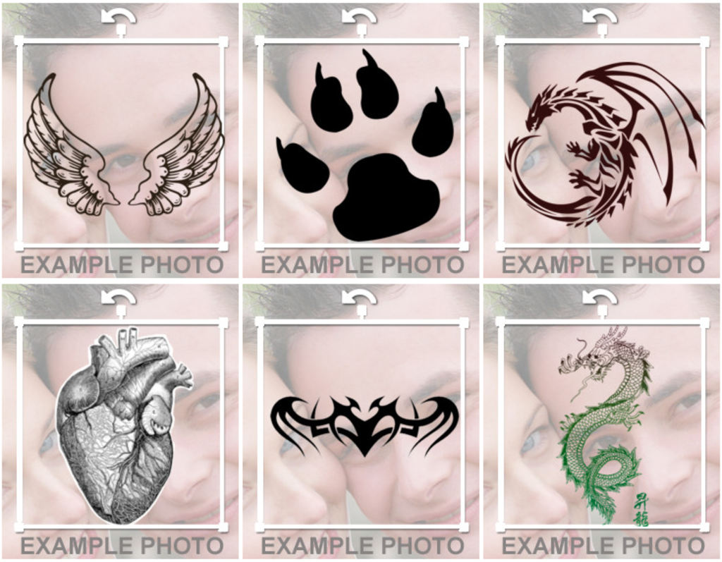 Fotomontaggi con tatuaggi per mettere nelle tue foto o montaggi su tatuaggi