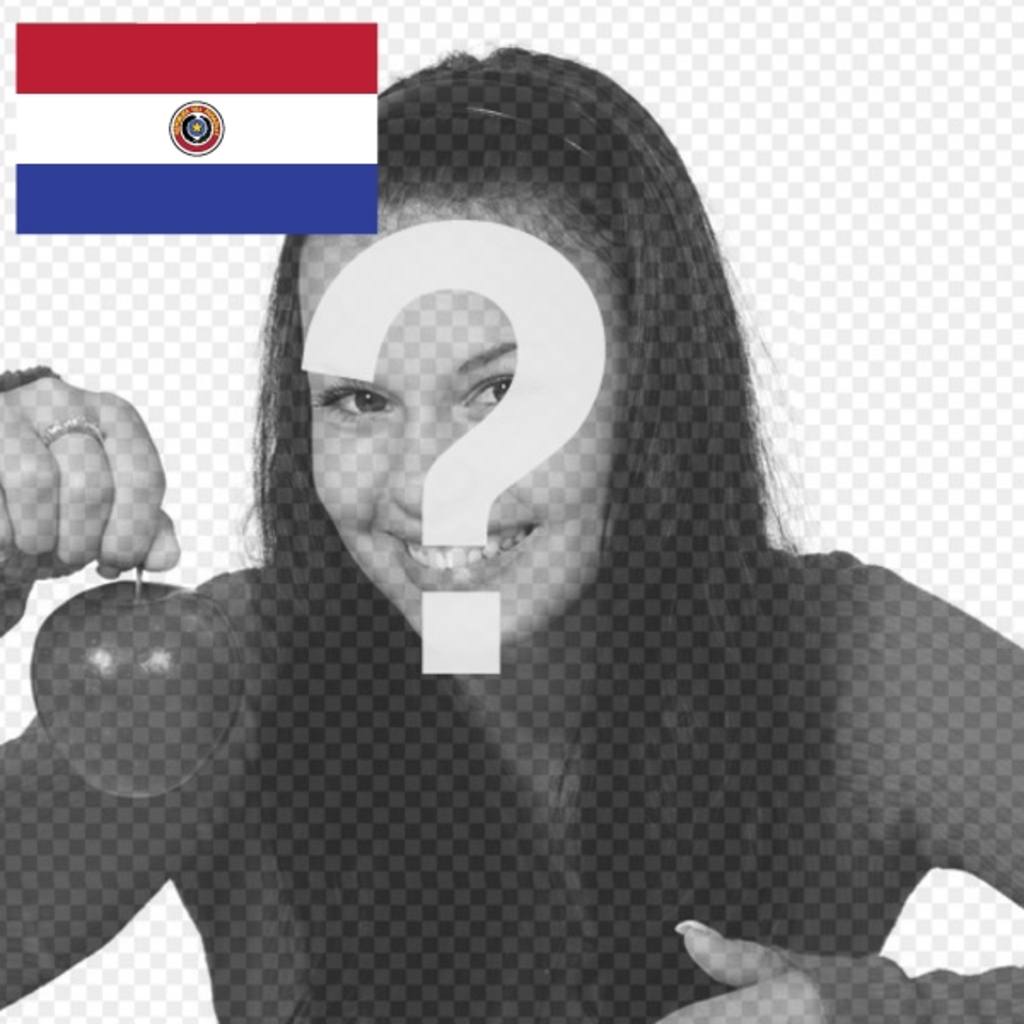 Foto montaggio di una bandiera del Paraguay creare un collage di foto con una foto si..