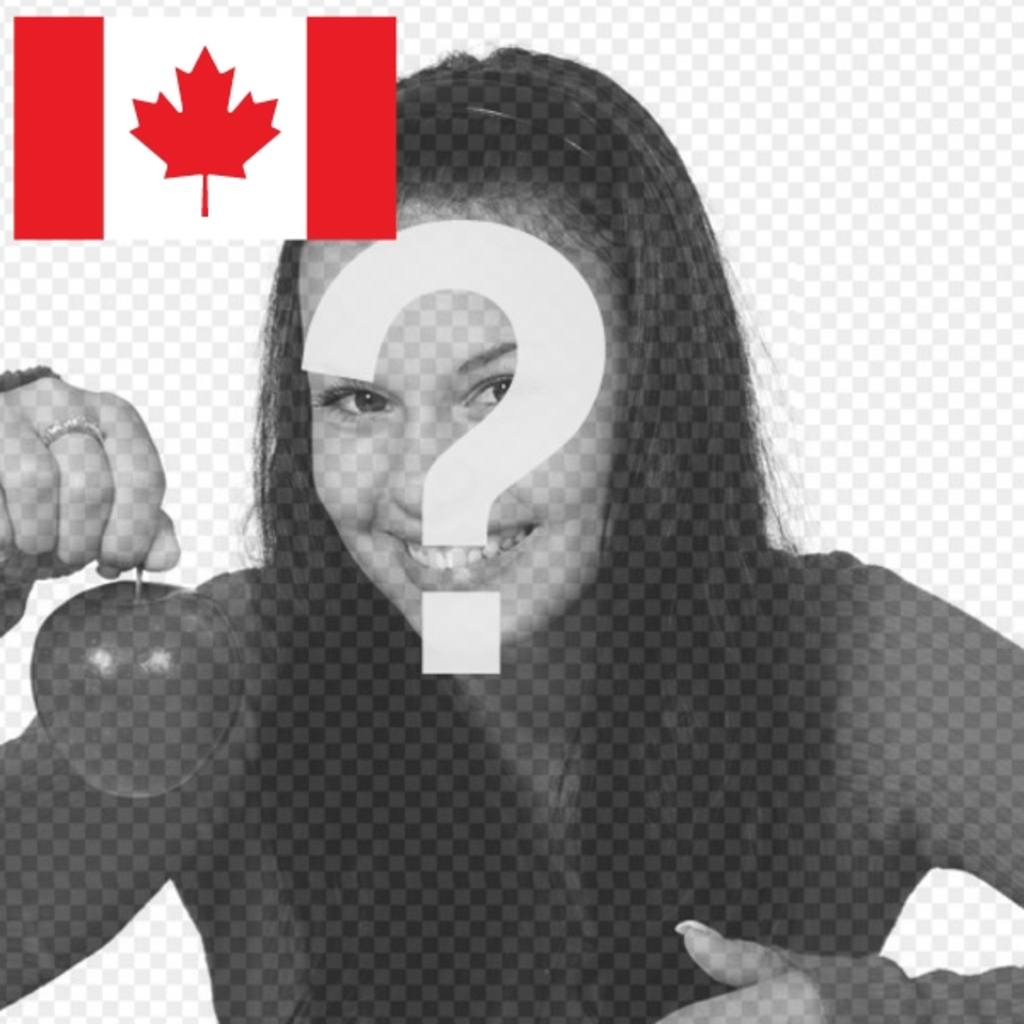 La bandiera Canada nella tua immagine del profilo con questo fotomontaggio..