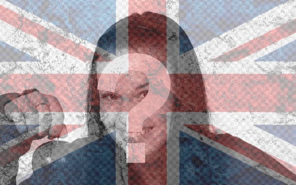 Filtro Photo con un burnout Union Flag sovrapporre le foto e..