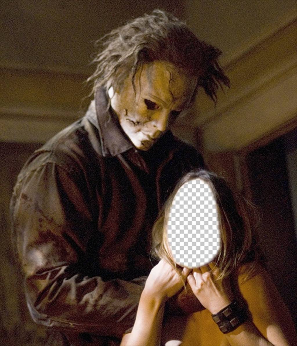 Fotomontaggio di Michael Myers dal film di Halloween per mettere il ..