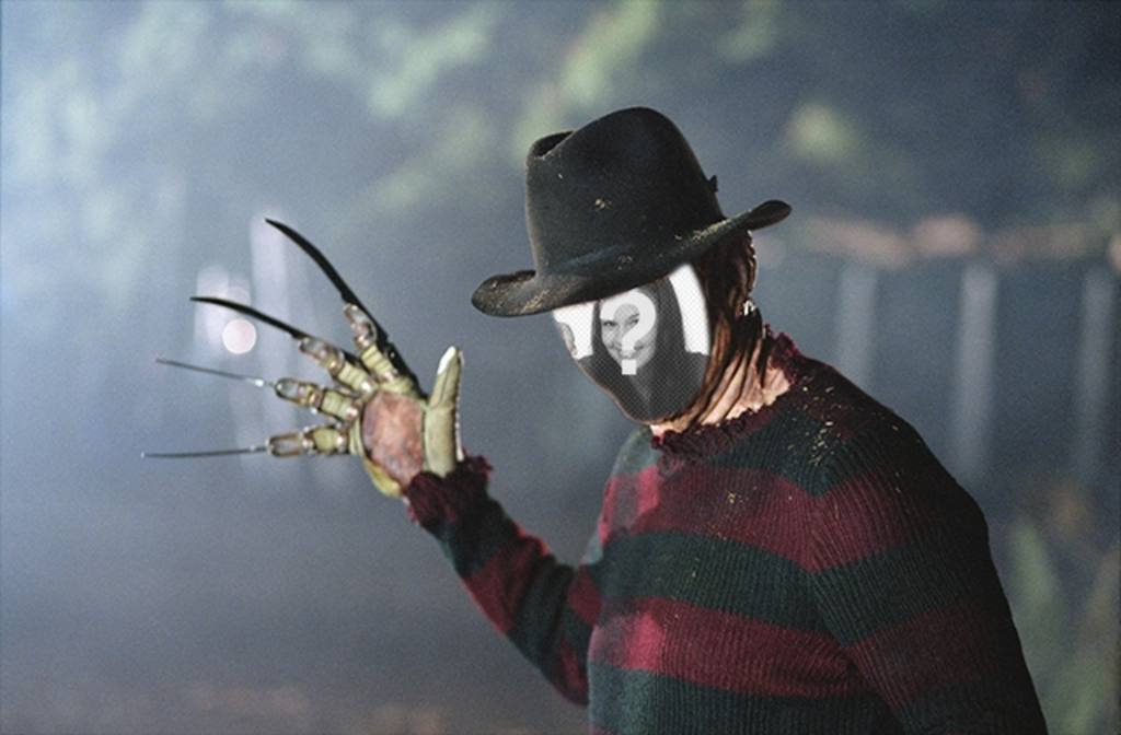 Fotomontaggio di Freddy Krueger per Halloween. Diventa il famoso assassino di Nightmare on Elm Street e entrare nei sogni dei vostri..