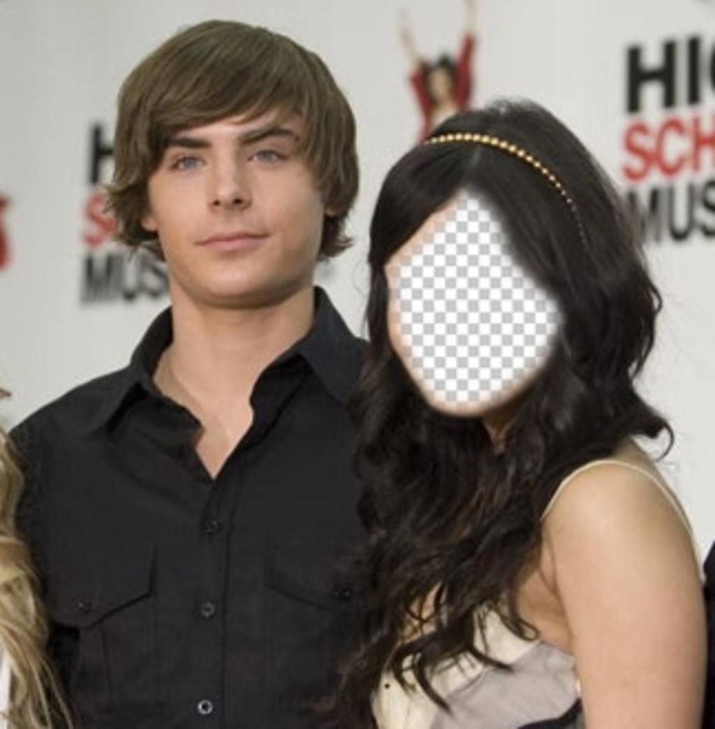 Fotomontaggio di mettere la tua faccia su Vanessa Hudgens con Zac Efron ..