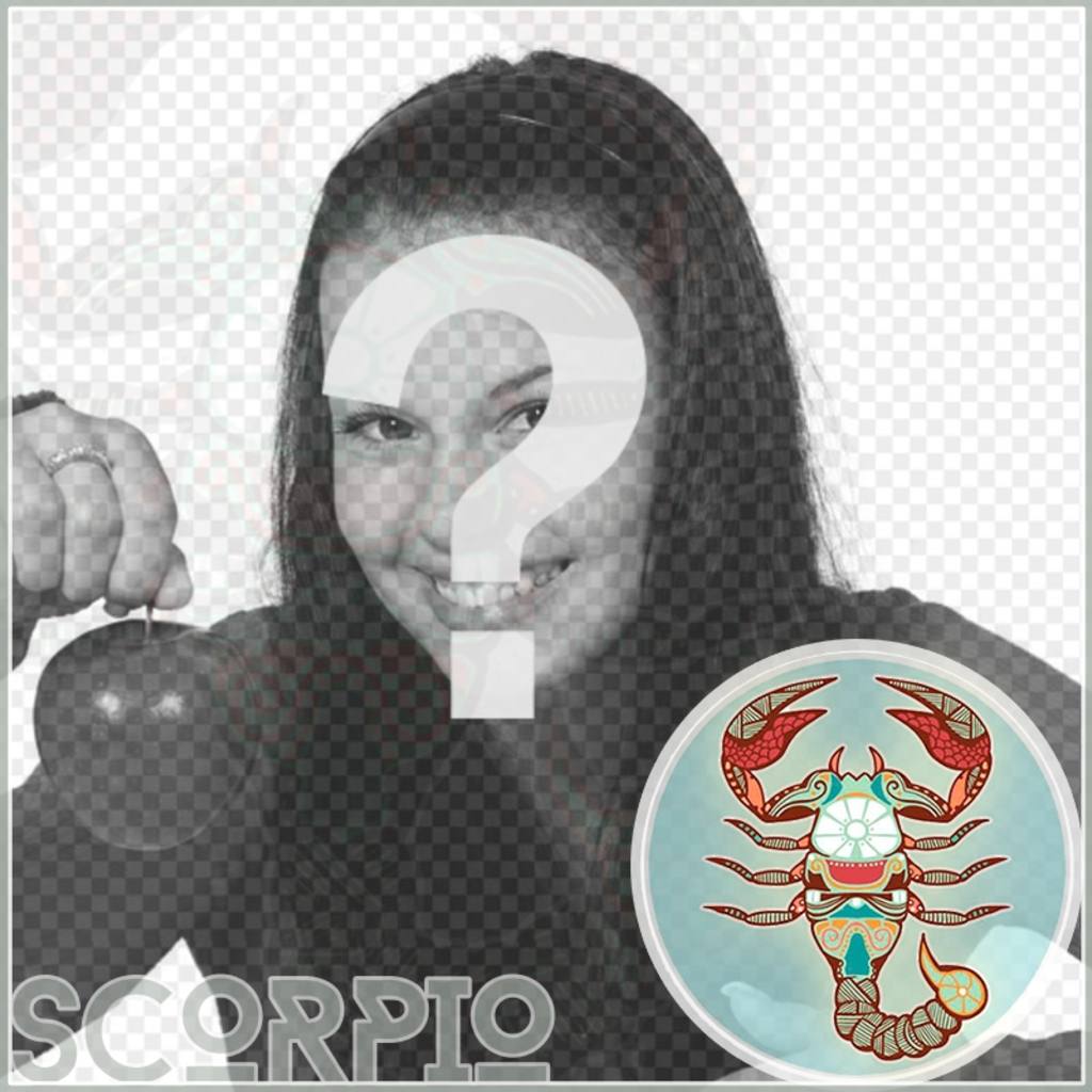 Quadro per la tua immagine del profilo con una rappresentazione simbolica di SCORPIO Zodiac. ..