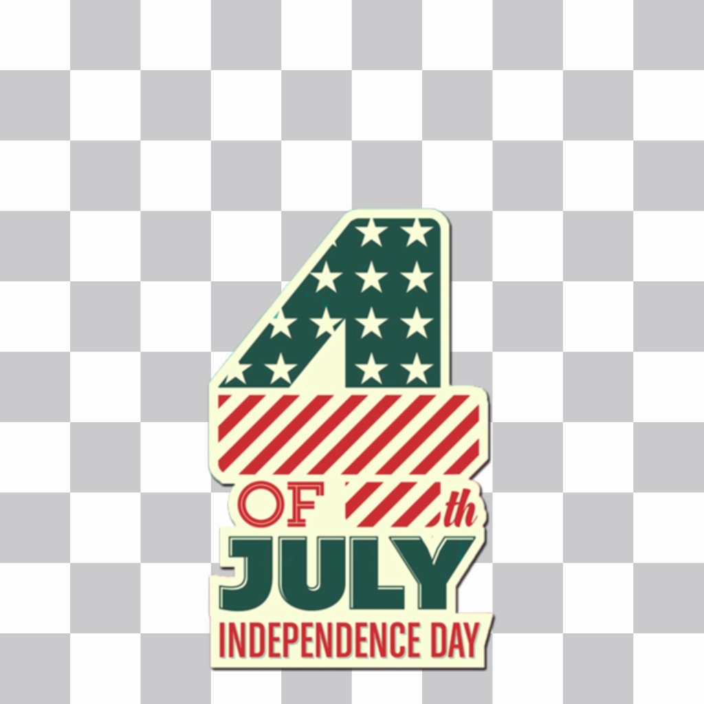 Sticker di luglio il 4 ° per celebrare il Giorno dellIndipendenza degli Stati Uniti. ..