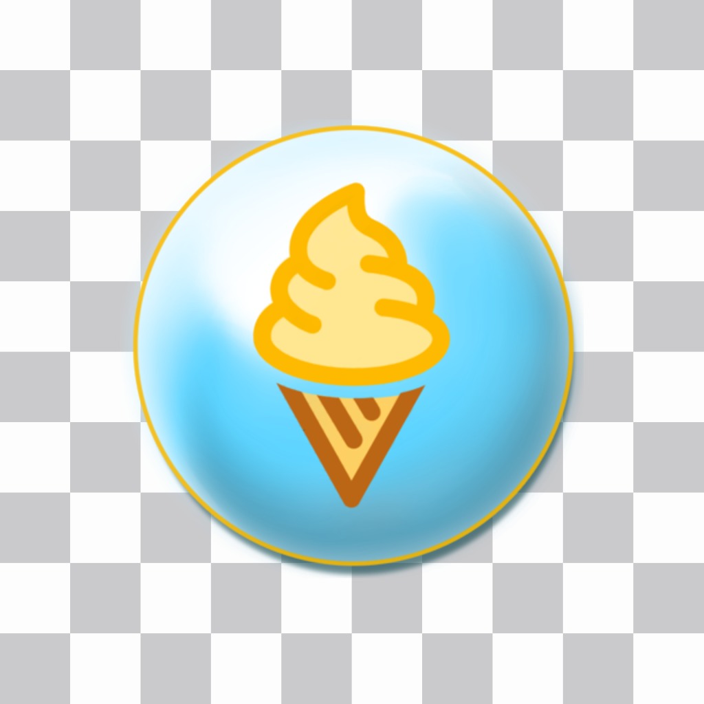 Piatto con gelato alla vaniglia come un perno sulle vostre foto. Questo dolce sticker on-line ..