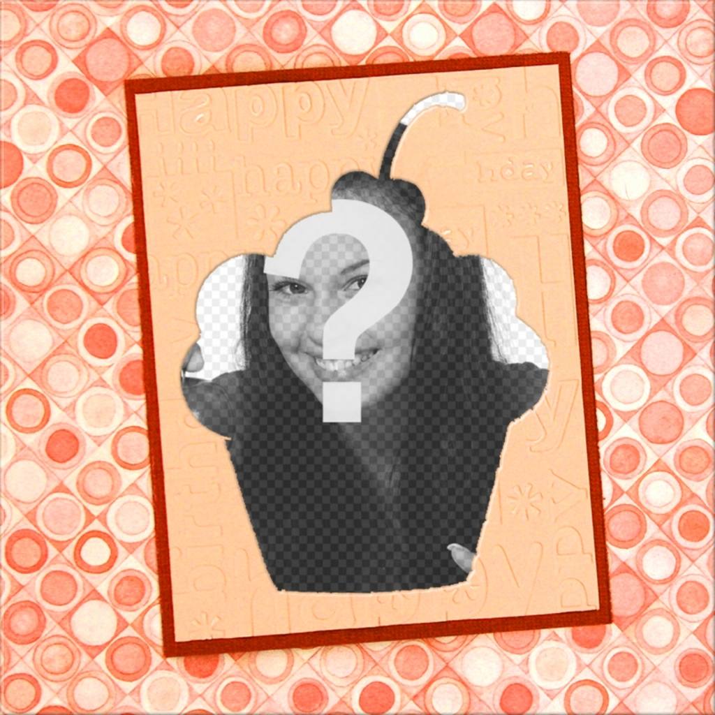 Cornice a forma di cupcake con uno sfondo vintage. ..