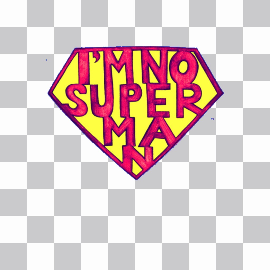 Sticker con il testo io non sono Superman ..