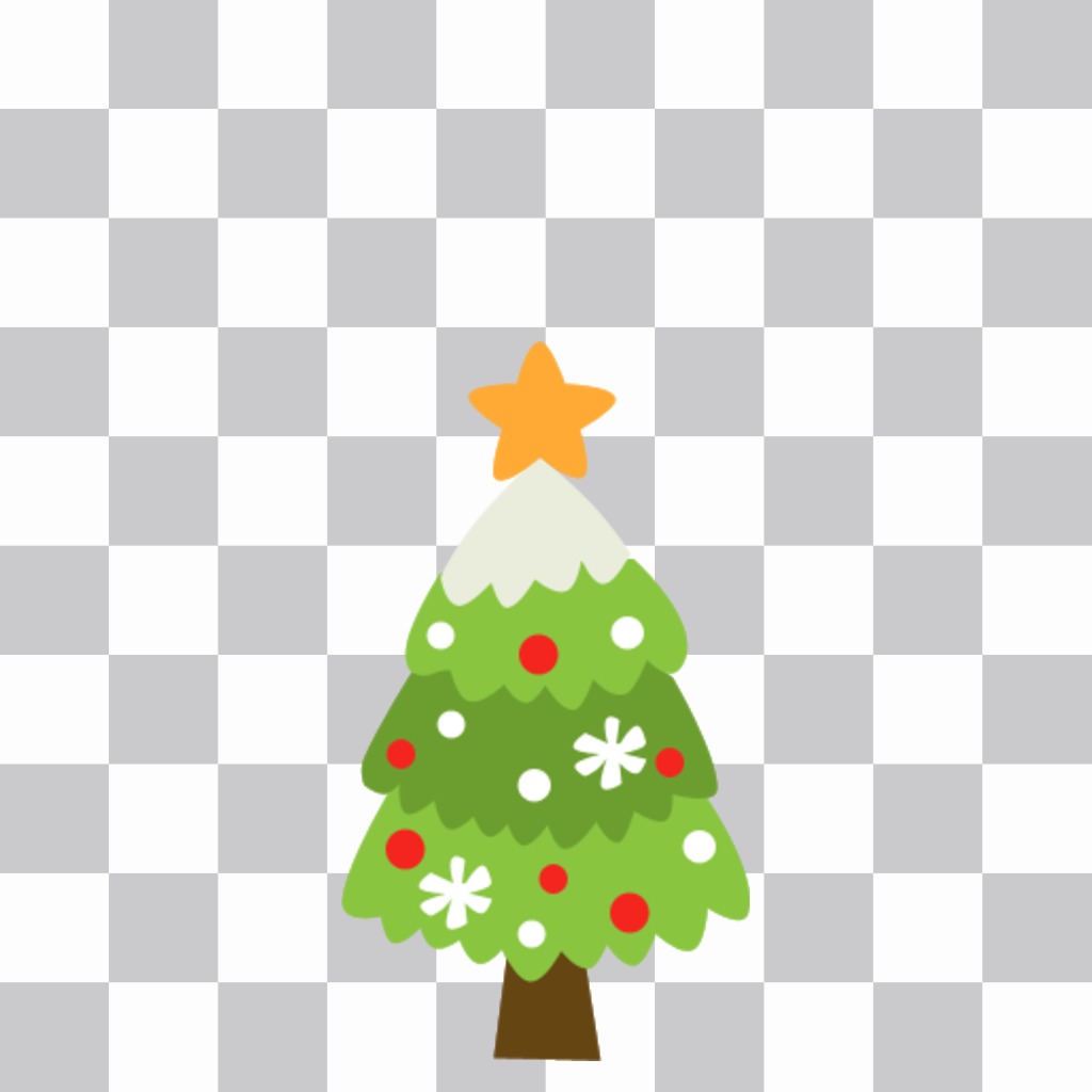 adesivo in linea di un bel albero di Natale per decorare le vostre foto ..