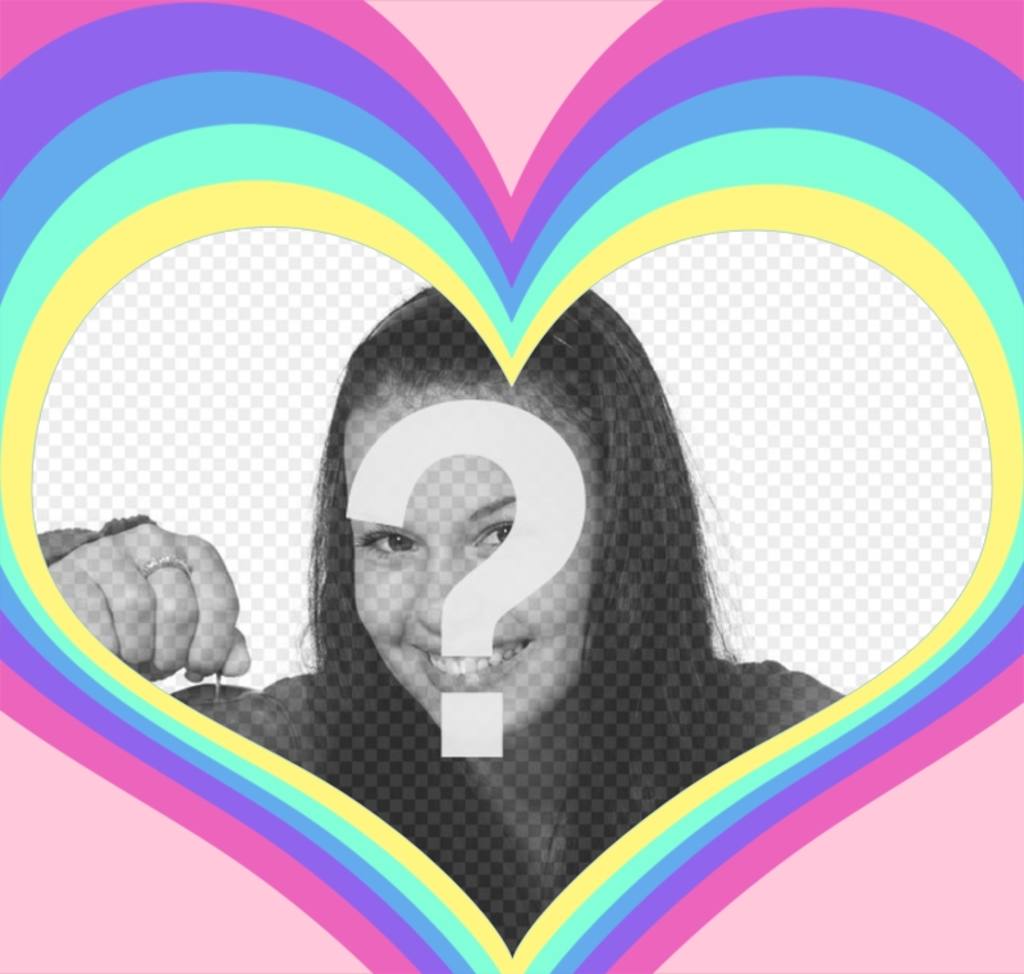 Photo frame di un cuore con un ..