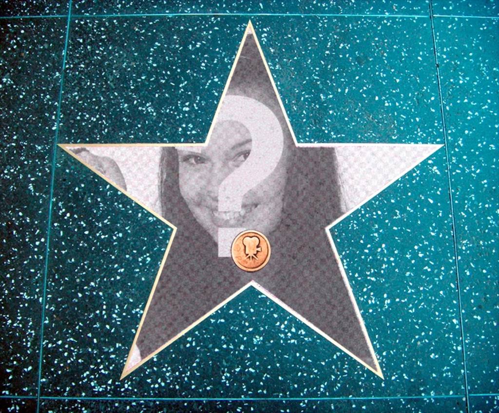 Fotomontaggio nella Walk of Fame ..