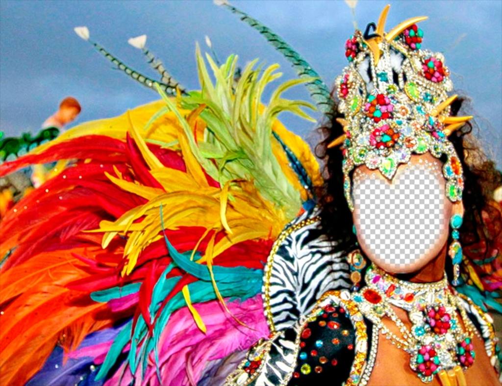 Fotomontaggio di un carnevale carnevale di mettere la tua foto ..