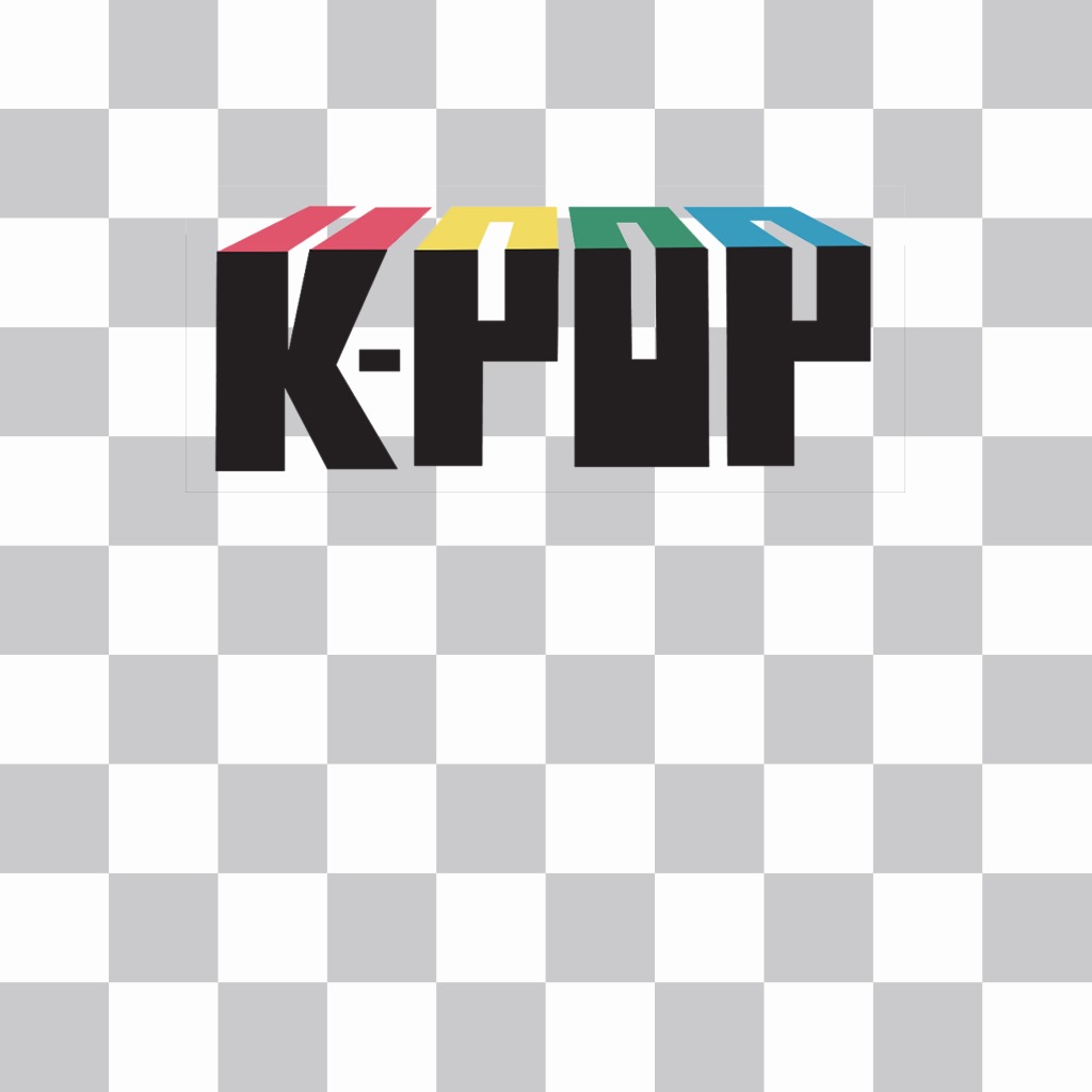 Adesivo con il logo di K-Pop per le immagini ..