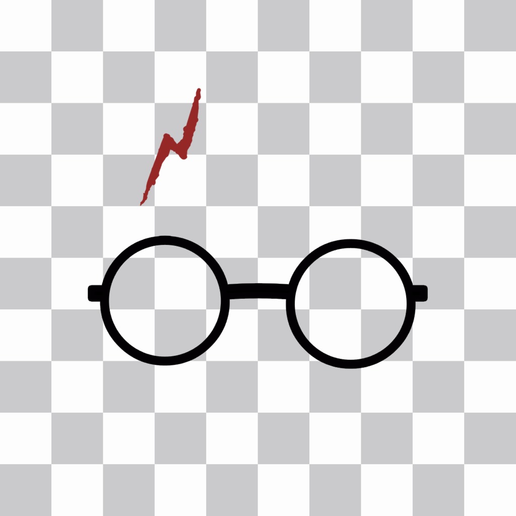 Sticker con gli occhiali di Harry Potter e cicatrice ..