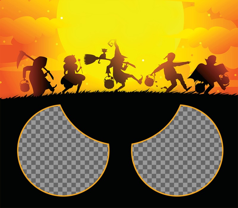 Fotomontaggio Halloween per due foto ..