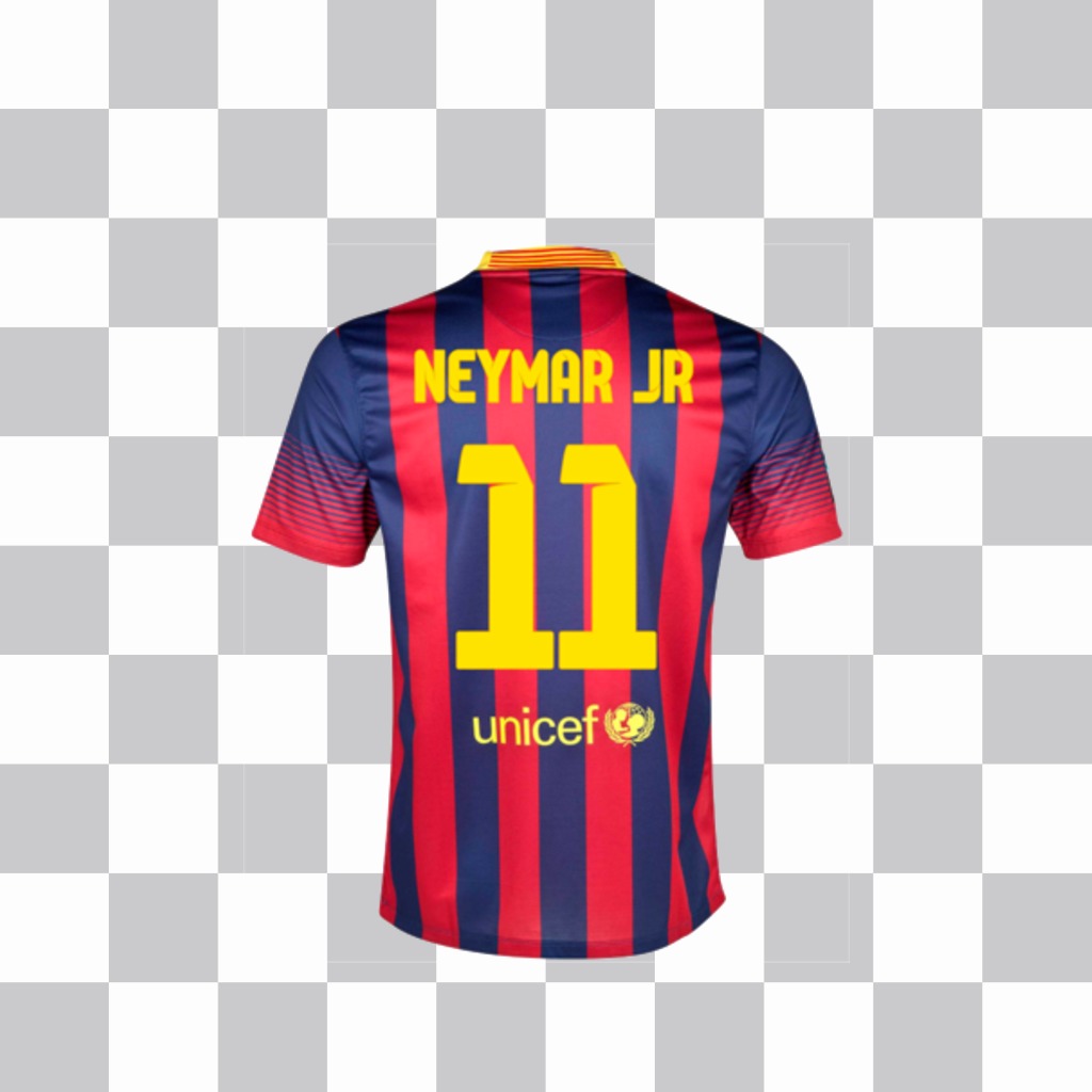 Sticker con la T-shirt di Barca giocatore Neymar ..