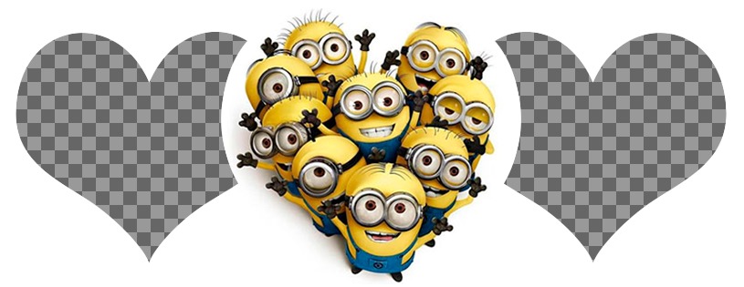 Fotomontaggio di una copertura di Facebook foto due immagini con Minions ..