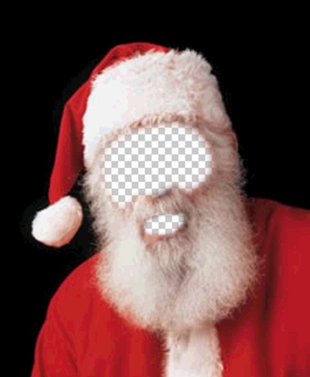 Fotomontaggio di costume di Babbo Natale per natale ..