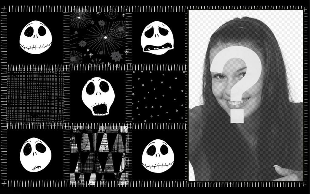 Collage di una illustrazione di A Nightmare Before Christmas ..