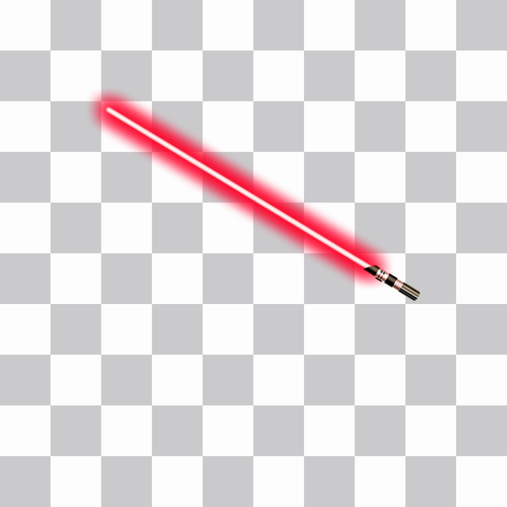 Sticker di una spada laser Sith rosso per la tua foto ..