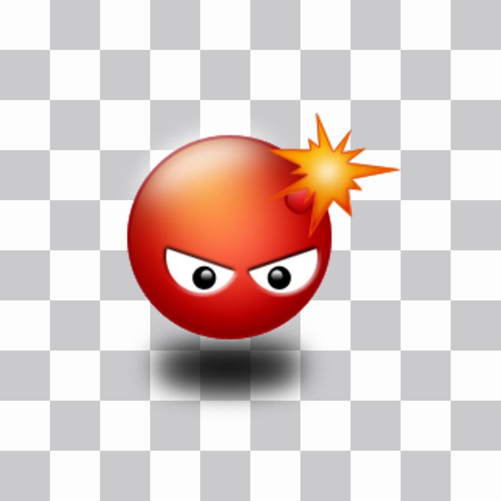 Emoticon di una bomba rossa che sta per esplodere ..