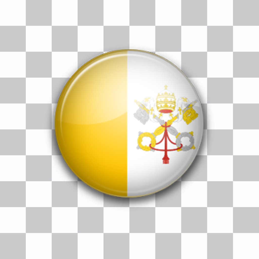 Flag Sticker Città del Vaticano a forma di piatto da mettere nel tuo profilo..
