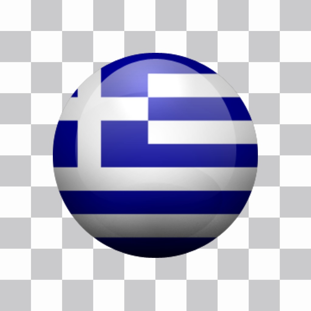 adesivo rotondo con i colori della bandiera della Grecia ..