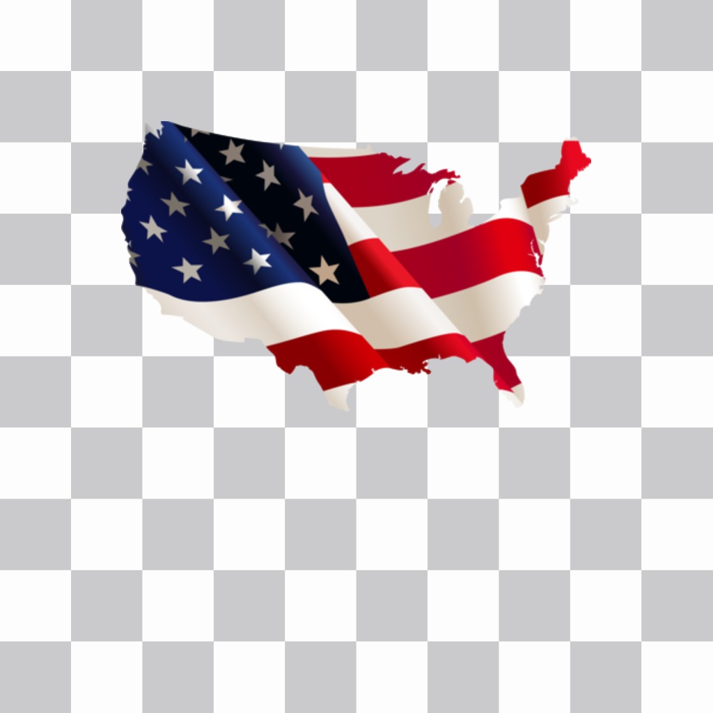 Stati Uniti dAmerica con la bandierina di sfondo come un adesivo da mettere sul proprio profilo..