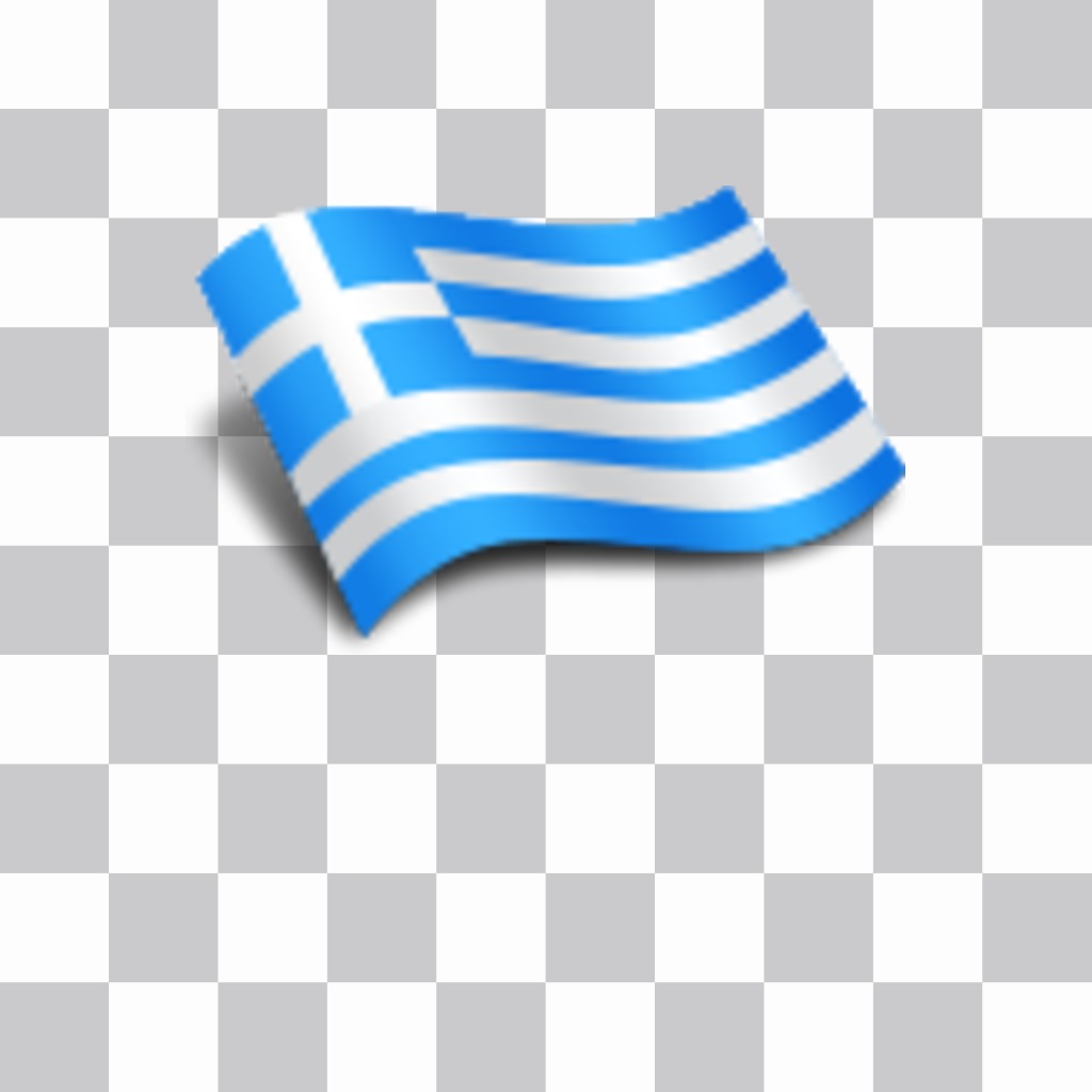 Grecia bandiera sventola a mettere le tue foto online con il nostro editor..