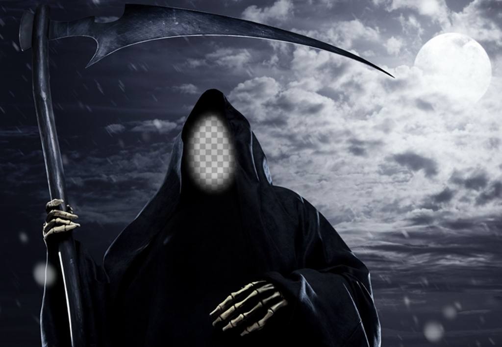 Fotomontaggio di mettere la tua faccia nel Reaper scuro ..