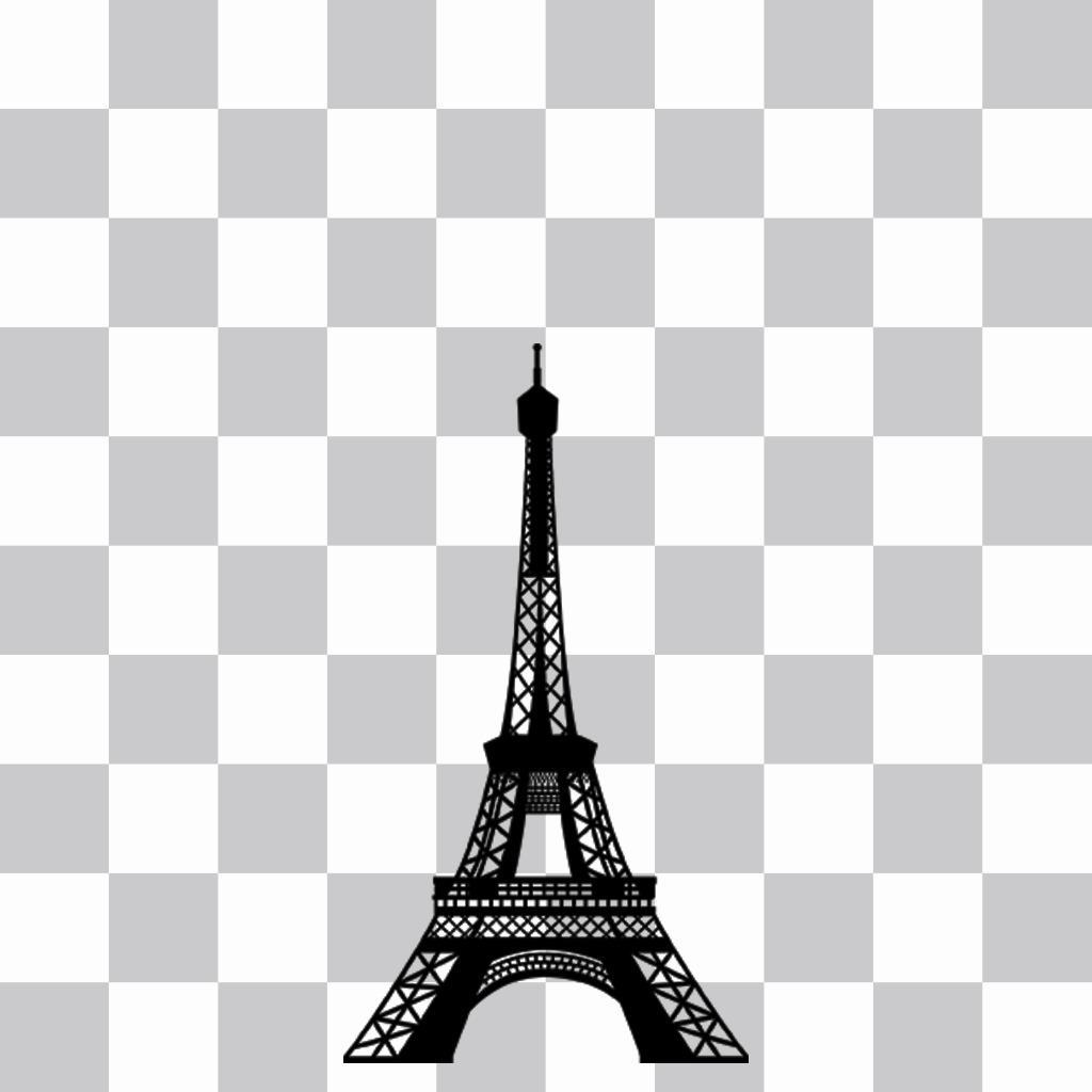 adesivo Torre Eiffel per mettere sul proprio profilo foto con il nostro editor on-line. ..