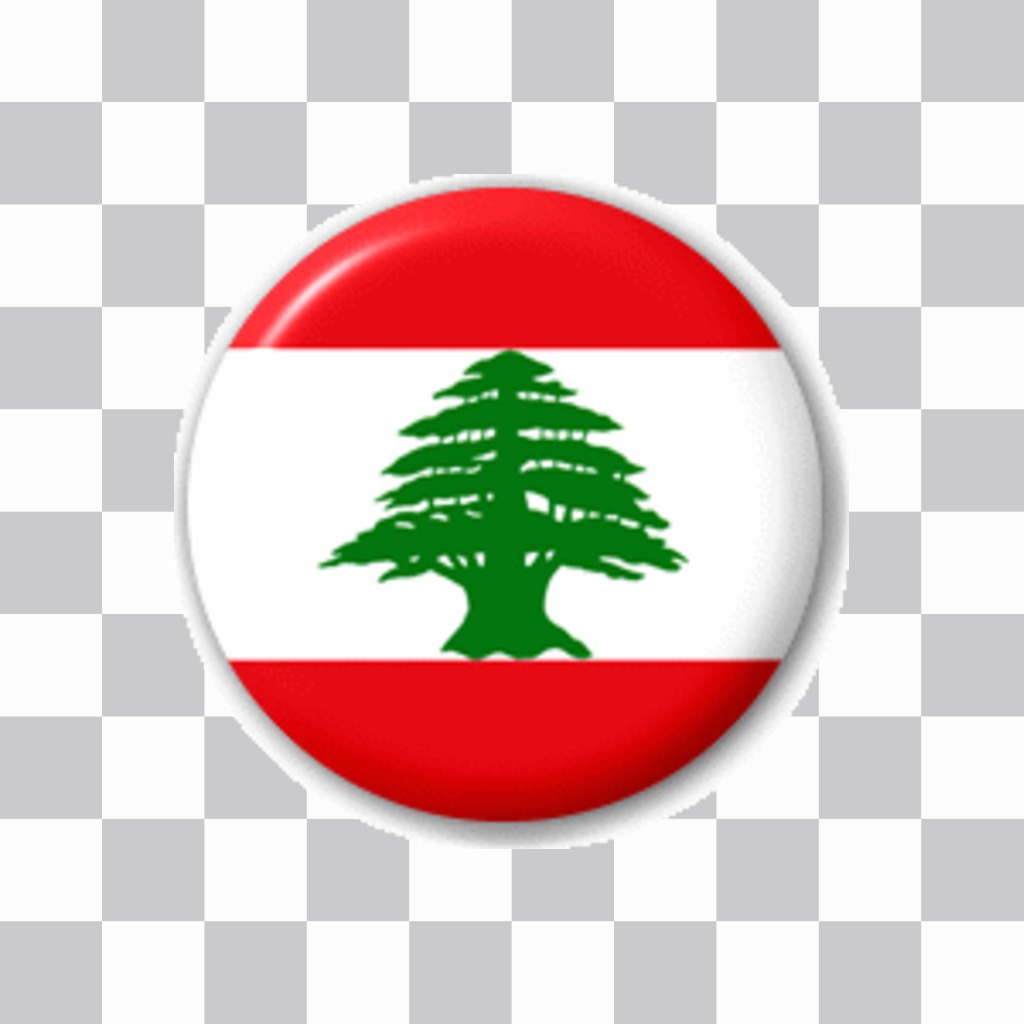 Badge con la bandiera del Libano per mettere su limmagine del profilo di Facebook o..