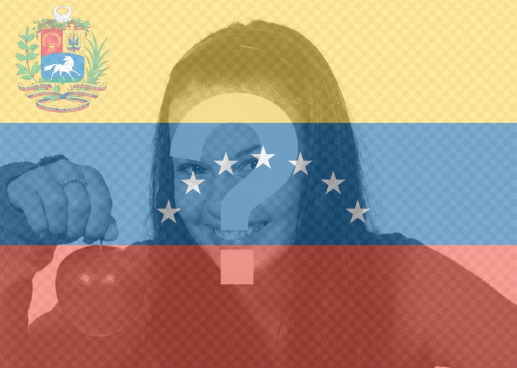 Venezuela Bandiera con 7 stelle per il vostro foto. ..