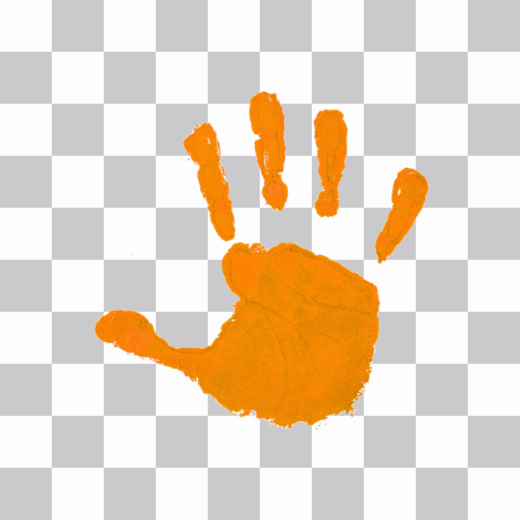 Sticker di mano arancione contro la violenza alle donne ..